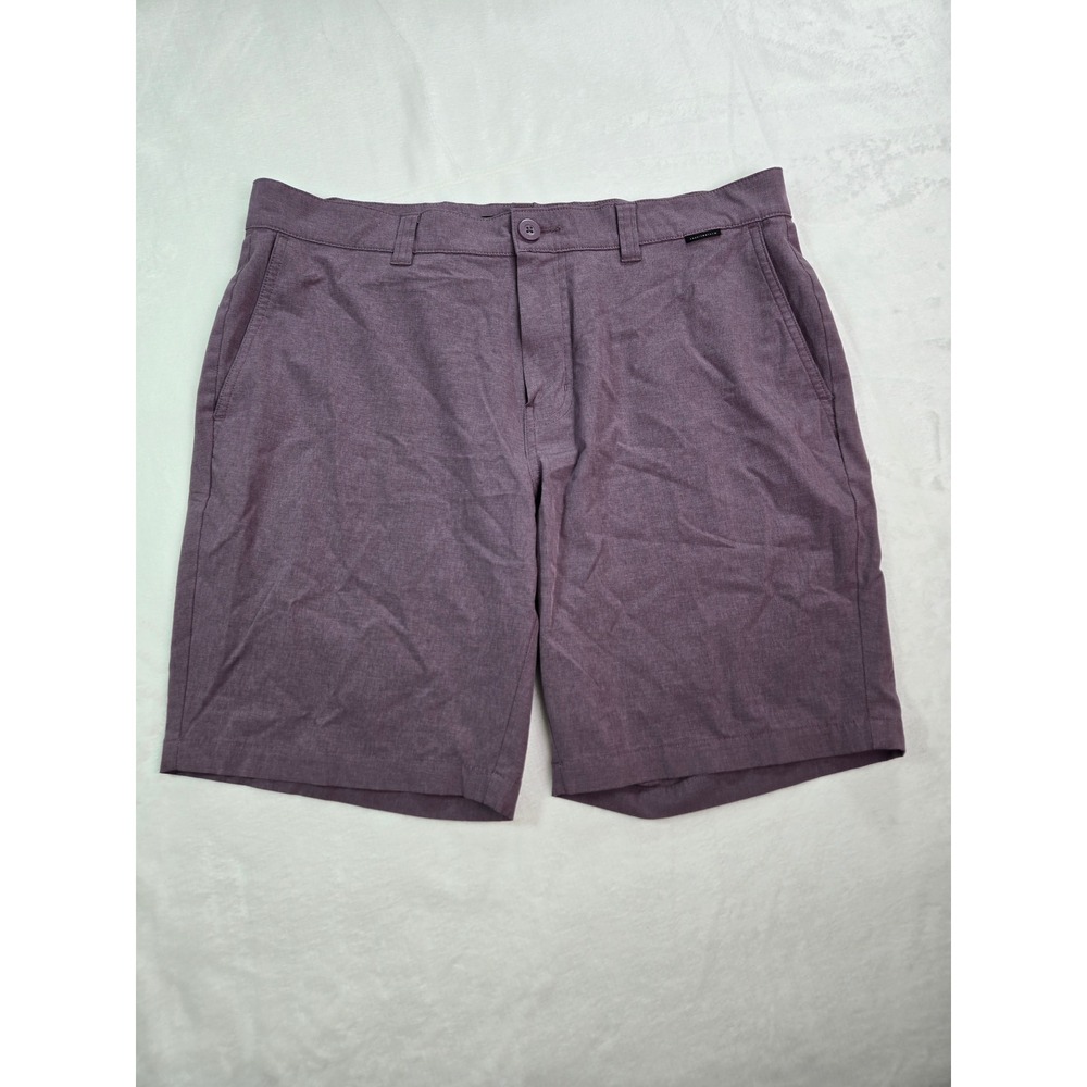 TravisMathew Mens Performance Golf Shorts Purple Heathered Size 36 Stretch Golf